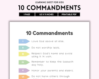 25 Count Ten Commandments Bookmarks - Spanish Los Diez Mandamientos Religious Bookmarks