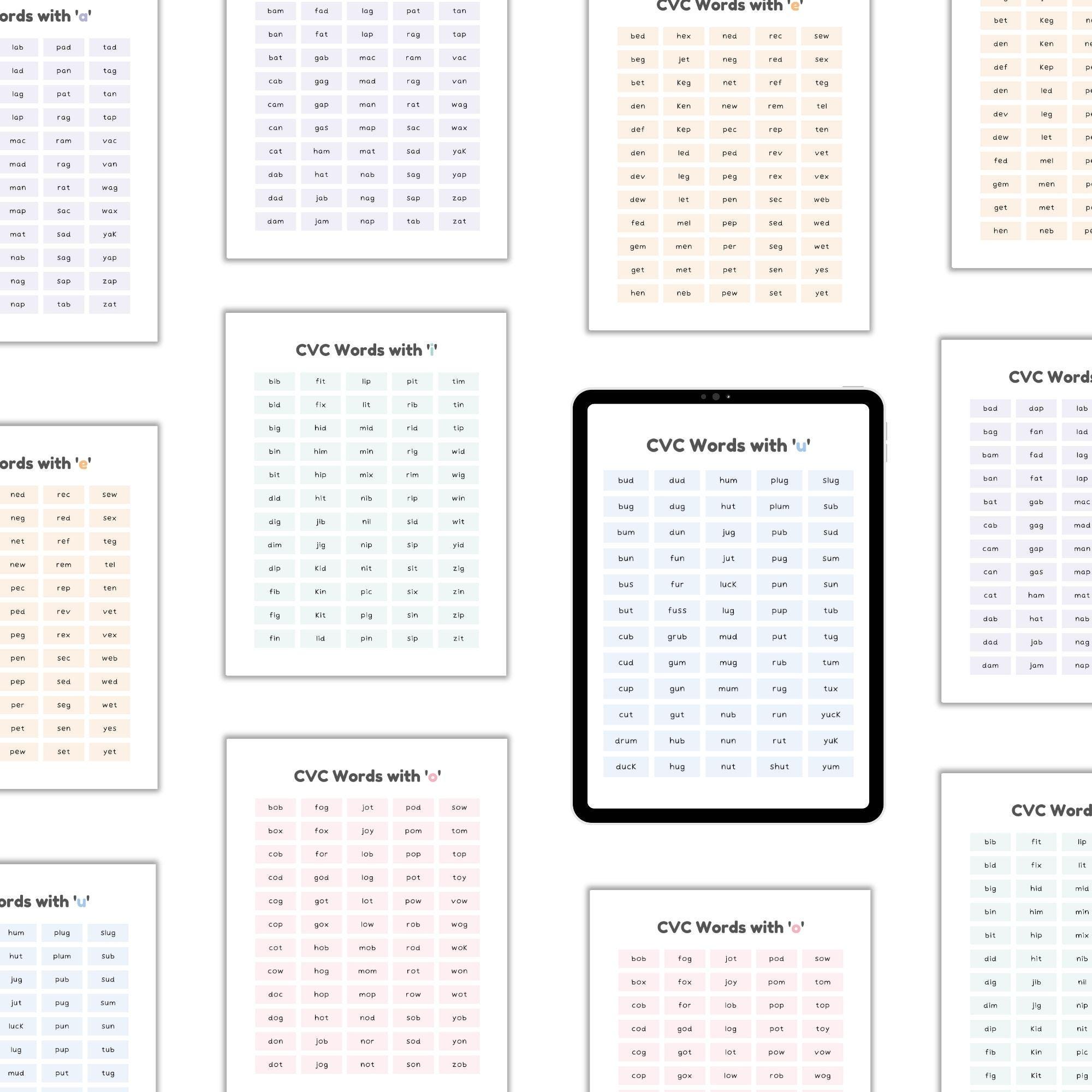 Cvc Words Learn To Read Kindergarten Phonics Sight Words