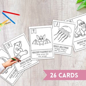 Zoo Phonics, materiale stampabile per l'istruzione parentale, alfabeto artistico, materiale da colorare stampabile, alfabeto per l'asilo nido, decorazioni murali per bambini, materiali Montessori, PDF per la scuola materna immagine 1
