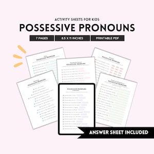 Possessivpronomen, Englische Grammatik, Motivpronomen, Personalpronomen, Sprechaktivität, Erste Klasse, Satzbau, Wortarten
