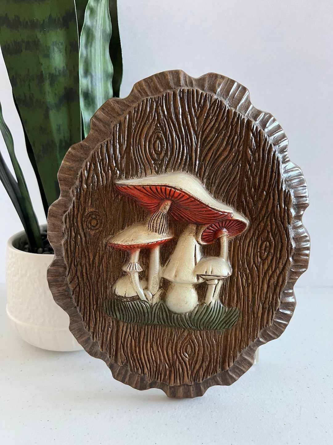 Vintage 1970s Mushroom Foam Plaque Wall Decor - Etsy