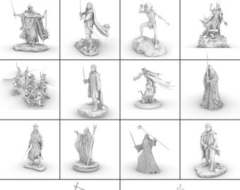 Fichiers d'imprimante 3D Le Seigneur des Anneaux (LOTR) Premium Bundle I Fichiers STL 3D | Fichier STL 3D Le Seigneur des anneaux | Lot de 14 modèles (figurines)