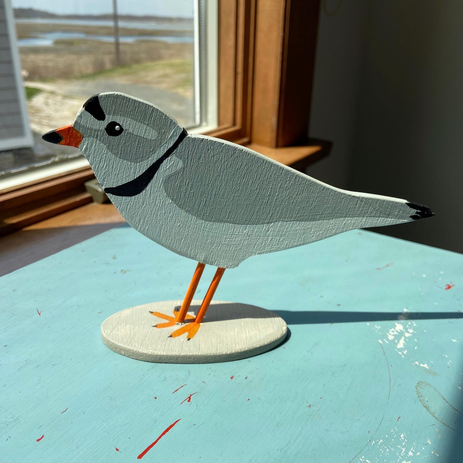 Plover Figure Life-size Handmade Hand-painted Wooden Piping Plover. - Etsy