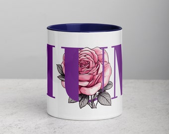 For Mums | Mum Floral Mug with Color Inside