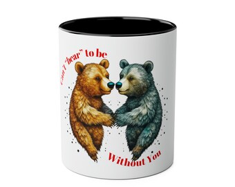 Gifts for a Loved One  | Adorable Couple Bears Ceramic Mug