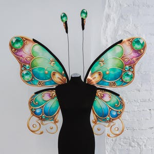 Colorful Fairy Wings Costume: Fantasy Cosplay, Elf Butterfly Wings