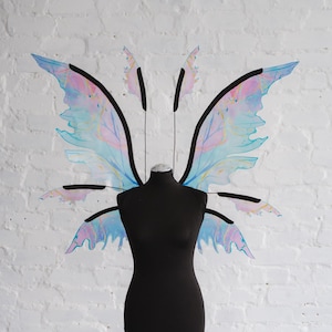 Blue Iridescent Fairy Wings: Gothic Cosplay Costume
