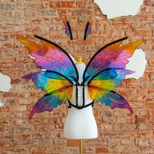Colourful Iridescent Fairy Wings: Cosplay Costume, Event Decor
