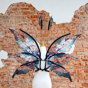 Fairy wings costume, Flowers forest leaves, Elf wings, Halloween, Photography prop, Cosplay costume