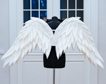 White angel wings costume, Photography prop, Halloween, Cosplay costume