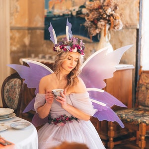Pink fairy wings costume, Elf wings Photography prop, Cosplay costume