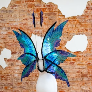 Blue fairy wings costume, Elf wings, Butterfly wings, Cosplay costume