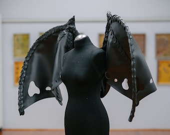 Black bat wings, Demon wings, Halloween costume,  Vampire