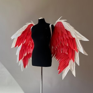 Lucifer Wings: Red & White Angel Costume, Hazbin Hotel Cosplay