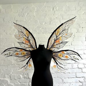 Black fairy wings, Gothic fairy wings, Elf wings, Butterfly wings, Halloween costume