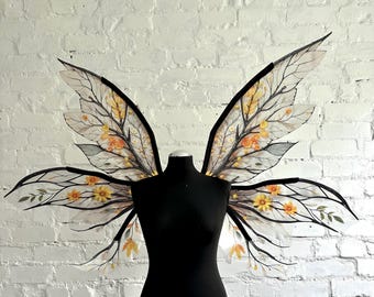 Alas de hada negras, alas de hada góticas, alas de elfo, alas de mariposa, disfraz de Halloween