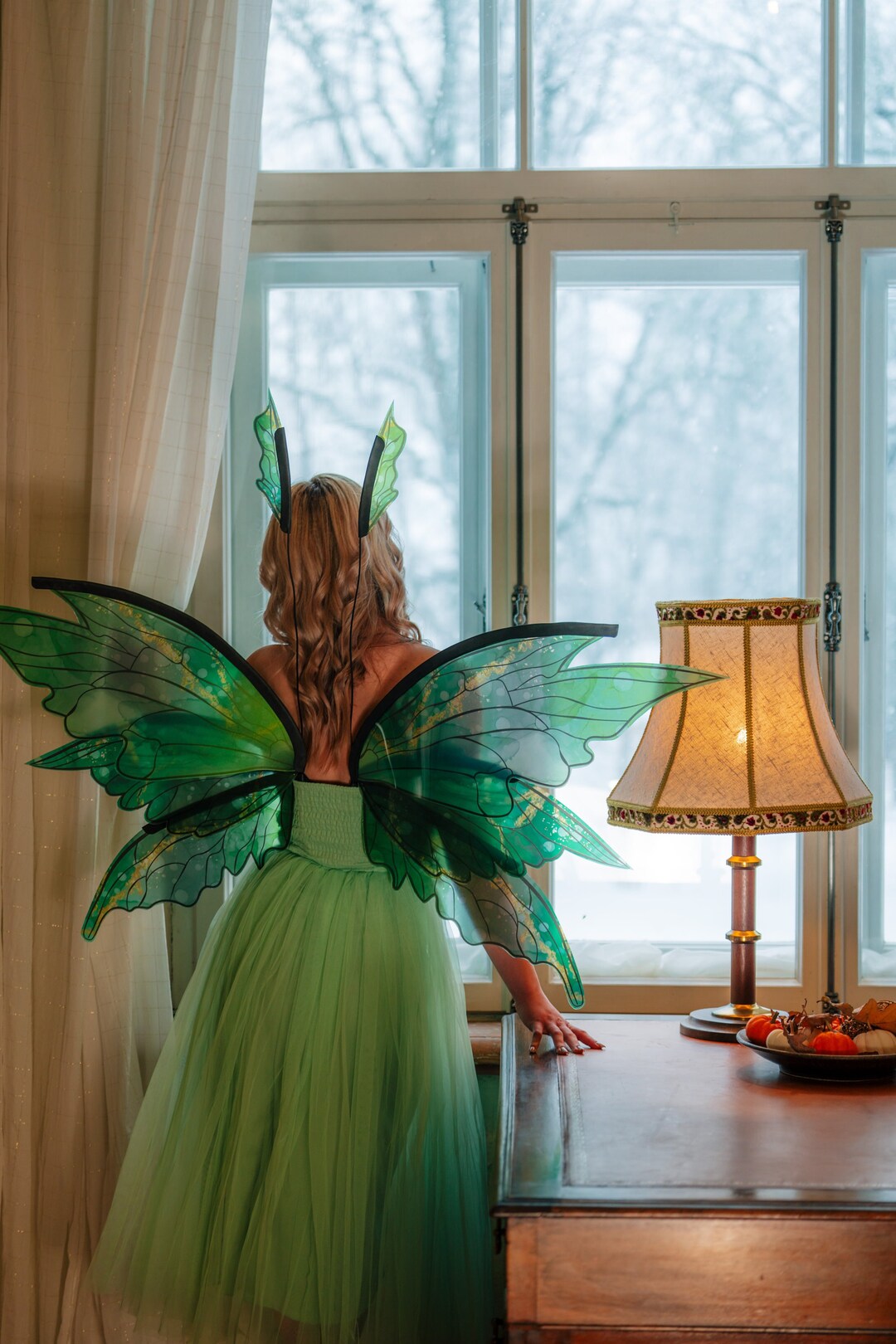 Green Fairy Wings Costume, Elf Wings Photography Prop, Cosplay Costume — free download