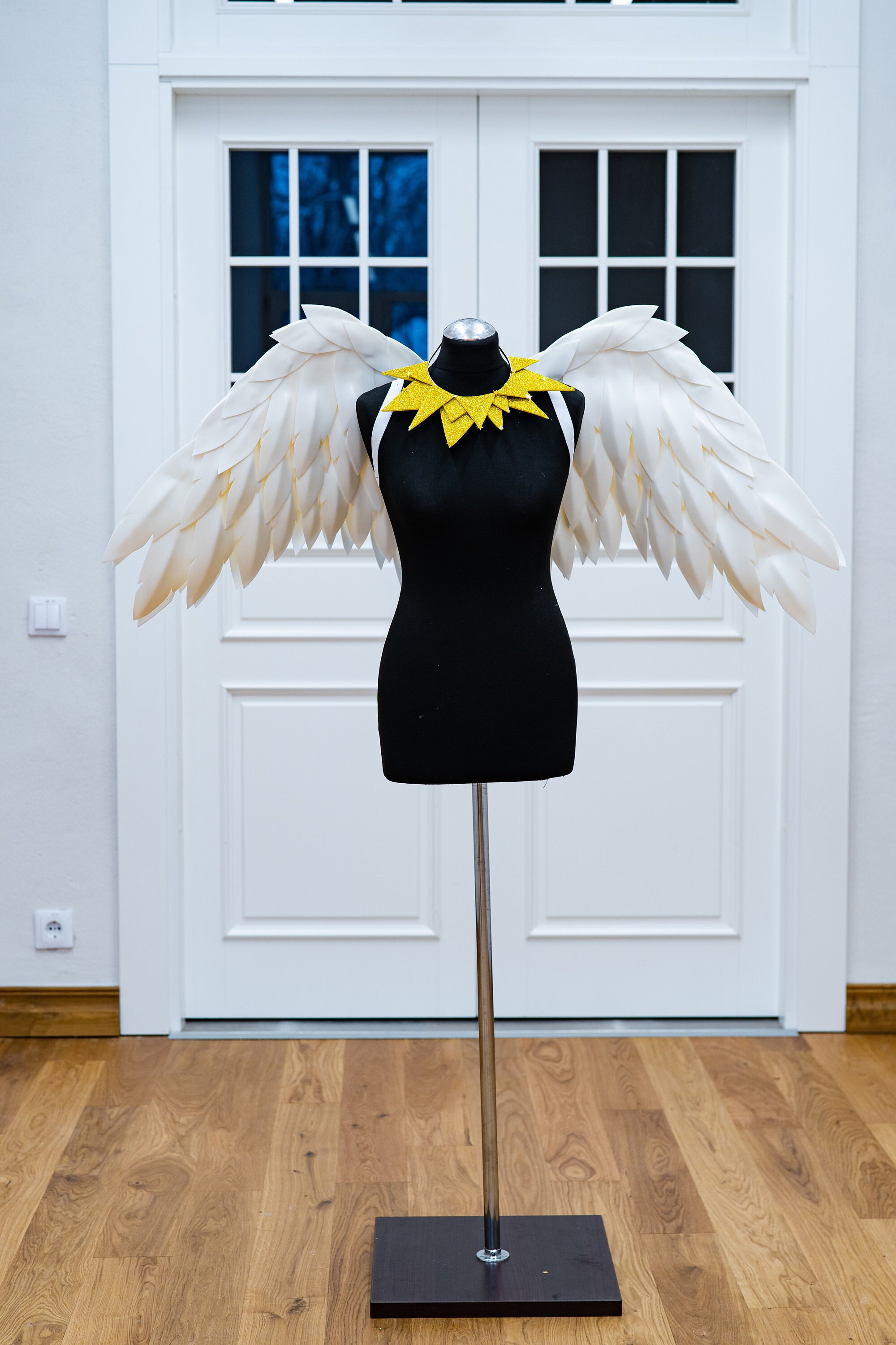 White angel wings costume, Small size  for  adults and kids