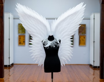 White angel wings costum Photography prop, Cosplay costume, Articulated wings