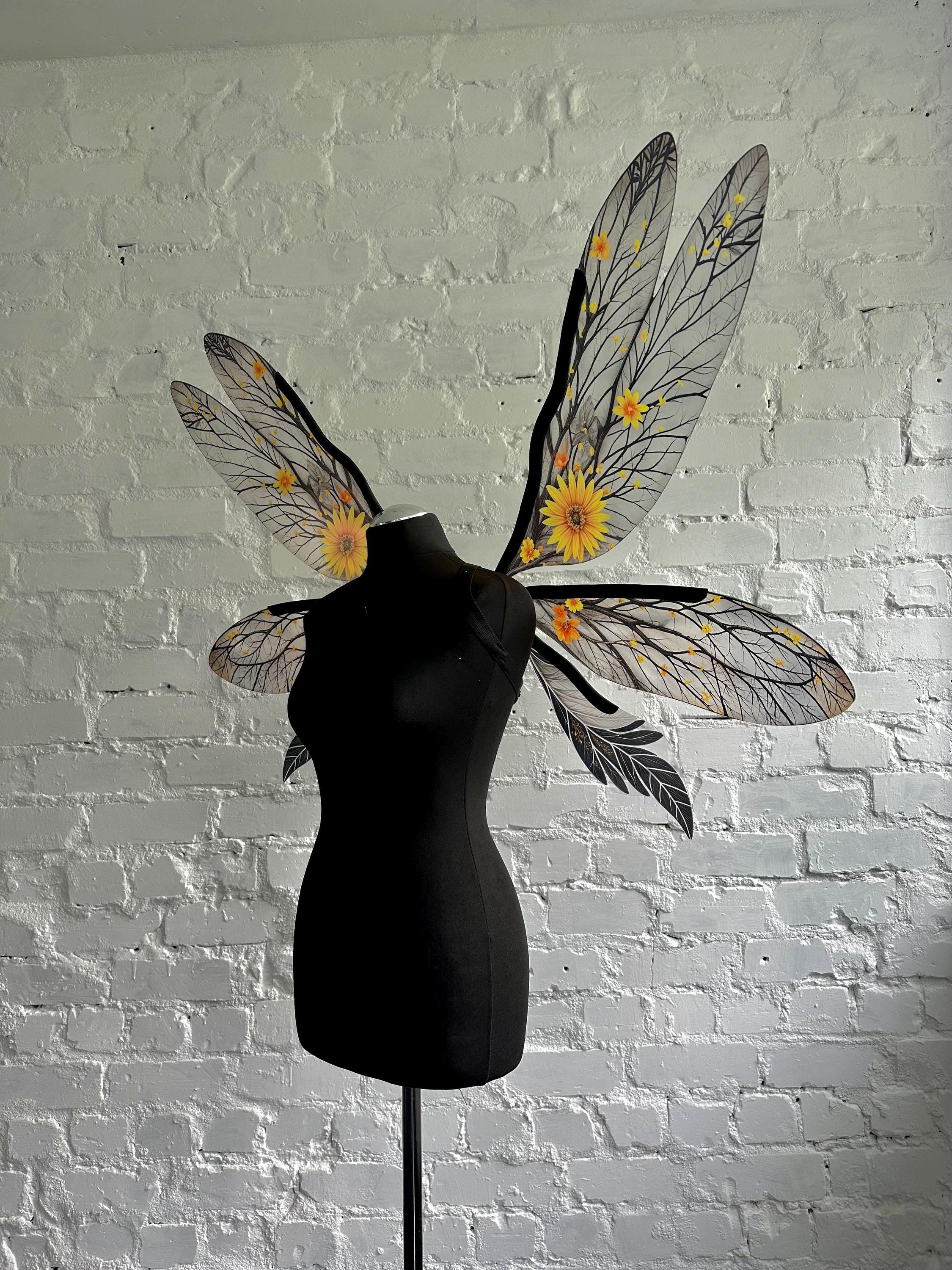 Black Fairy Wings, Dark Fairy Wings, Fairy Costume, Elf Wings