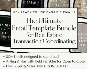 Transaction Coordinator Email Bundle, Transaction Coordinator Emails, Real Estate Emails, Real Estate Transaction Templates