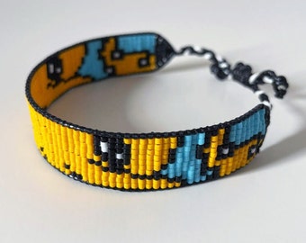 Geweven armband met Miyuki kralen - POulpy-model