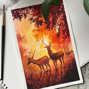 Hand painted original watercolour art / watercolour painting / watercolor painting / handmade /