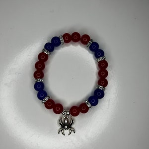 Spider man bead bracelet