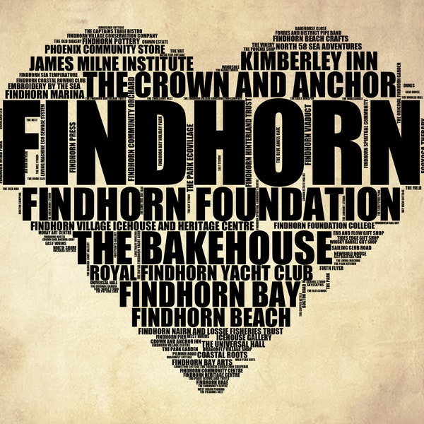 Findhorn Landmarks & Culture: Premium Typographic Art Print