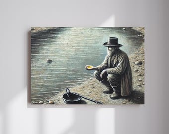 River of Fortune Wall Art, Mining Prints, Mining Wall Décor, Gift for Miners, Living Room Decor, Housewarming Gift, Mining Canvas Print
