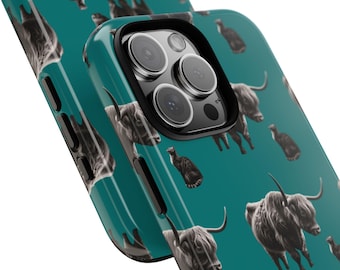 Highland Cow Phone Case: Impact-Resistant, Wireless Charging