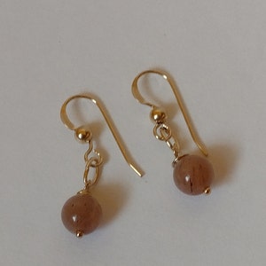 AAA Brown Moonstone Earrings