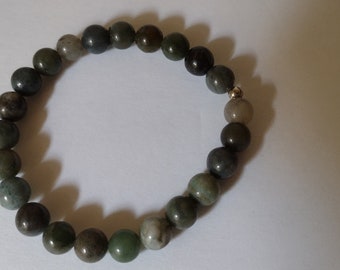 African Jade Stretch Bracelet