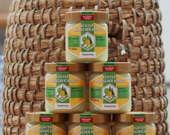Rapshonig vom Imker aus Hobbyimkerei, 6 Gläser a 500 Gramm