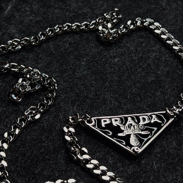 Vintage Prada Amulet Chain Necklace Choker