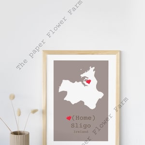 Digital Download, Sligo Home, Sligo Map Print, Map of Sligo Print, Sligo Art Print, Sligo Map, Sligo Wall Art, Irish Gifts, Irish Wall Art