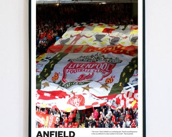 Liverpool Lfc Anfield The Kop, Jurgen Klopp Football Poster Print Vintage Retro A4 A3 print painting - Arne Slot - This is Anfield