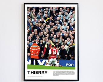 Thierry Henry France Arsenal Football Poster Print World Cup Vintage Retro A5 A4 A3 print painting