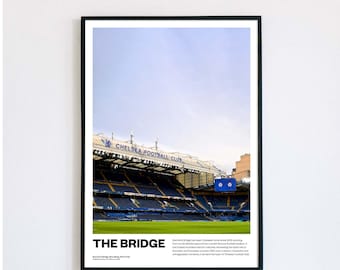 Stamford Bridge  Chelsea fc Football Poster Print Vintage Retro A4 A3 print painting England - Ice cold - The Blues - Stamford Bridge