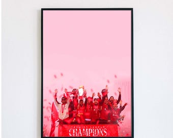 Liverpool 2025 Premier League winners | trophy lift | parade | Anfield, Liverpool FC Poster, Wall Art, Home Decor, Gift, Print LFC