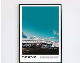 West Ham United Poster | Blowing Bubbles, The Irons Print | Stadium