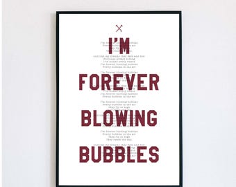 West Ham United Poster | Blowing Bubbles, The Irons Print