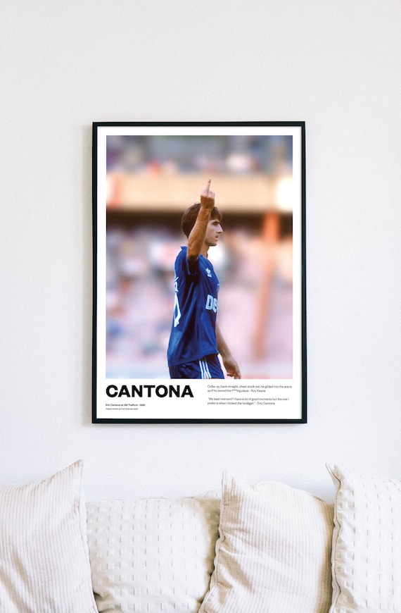 Eric Cantona France Manchester United MUFC Football Poster Print