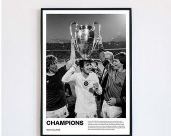 Aston Villa 1982 European Cup Final Poster – Rotterdam Victory Football Print - Champions League