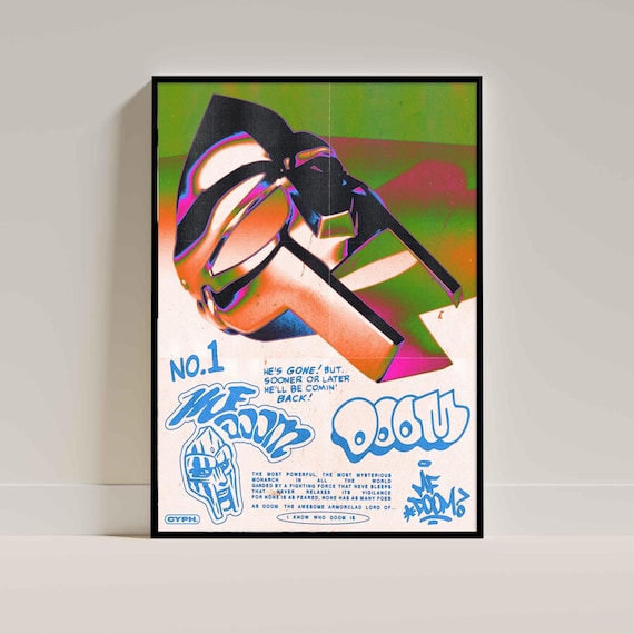 Mf Doom Poster A2 Madvillain Madvillainy MF Doom Retro Music
