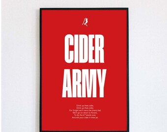 Bristol City | Cider Army | chant | - Poster, Wall Art, Home Decor, Gift, Print - ashton gate bristol