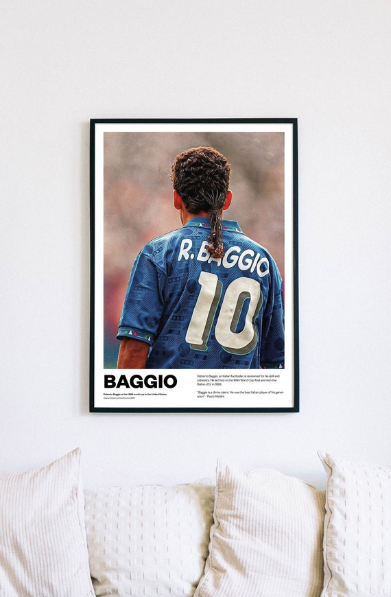 Roberto Baggio | Football | Poster Print | Painting | World Cup