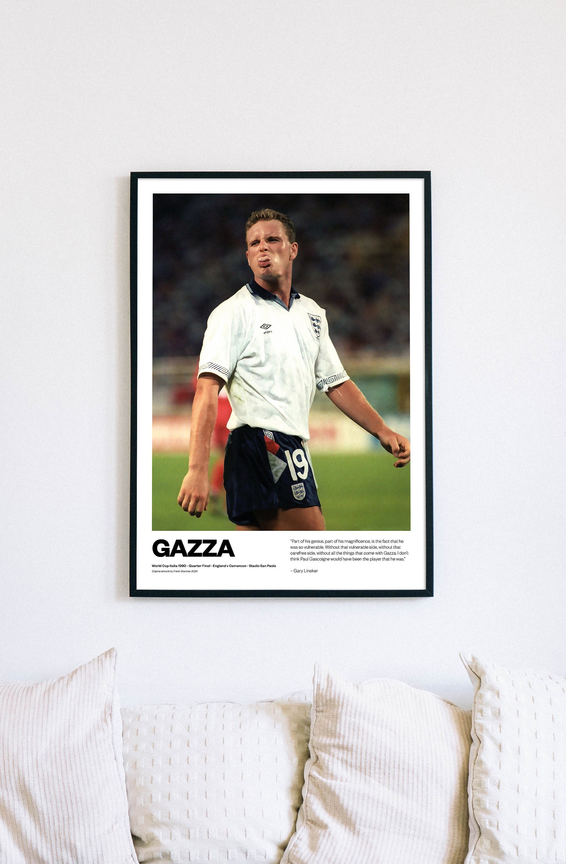 Umbro Loyle Carner England Shirt Gazza Paul Gascoigne Football