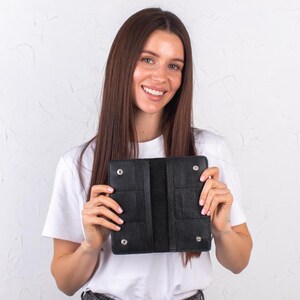 Brieftasche aus genarbtem Leder für Damen und Herren – Handgefertigtes, kompaktes Design mit überragender Haltbarkeit