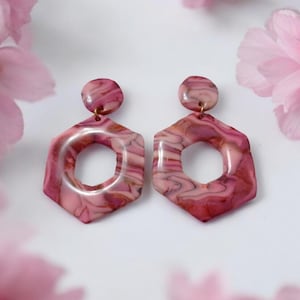 Lightweight Polymer Clay Earrings| Modern Polymer Clay Statement Earrings| Dangle earrings| birthday gift| unique earrings| made in Ireland